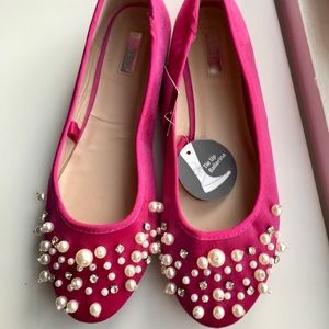 Primark Pink Jeweled Flats